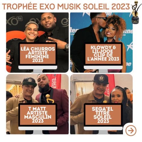 Trophée exo musik soleil 2023